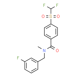 ChemSpider 2D Image | 4-[(Difluoromethyl)sulfonyl]-N-(3-fluorobenzyl)-N-methylbenzamide | C16H14F3NO3S