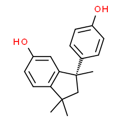 ChemSpider 2D Image | (3S)-3-(4-Hydroxyphenyl)-1,1,3-trimethyl-5-indanol | C18H20O2