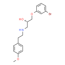 ChemSpider 2D Image | (2S)-1-(3-Bromophenoxy)-3-{[2-(4-methoxyphenyl)ethyl]amino}-2-propanol | C18H22BrNO3