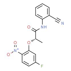 ChemSpider 2D Image | (2S)-N-(2-Cyanophenyl)-2-(5-fluoro-2-nitrophenoxy)propanamide | C16H12FN3O4