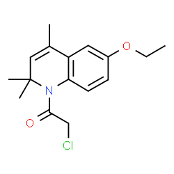 ChemSpider 2D Image | 1-(chloroacetyl)-6-ethoxy-2,2,4-trimethyl-1,2-dihydroquinoline | C16H20ClNO2