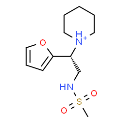 ChemSpider 2D Image | 1-{(1R)-1-(2-Furyl)-2-[(methylsulfonyl)amino]ethyl}piperidinium | C12H21N2O3S