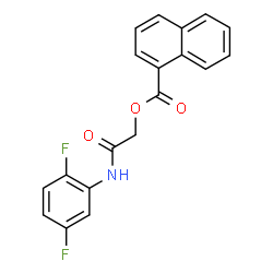 ChemSpider 2D Image | 2-[(2,5-Difluorophenyl)amino]-2-oxoethyl 1-naphthoate | C19H13F2NO3