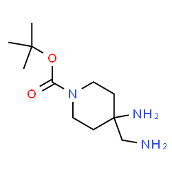 ChemSpider 2D Image | tert-Butyl 4-amino-4-(aminomethyl)piperidine-1-carboxylate | C11H23N3O2
