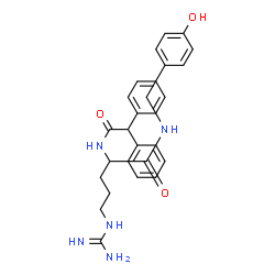 ChemSpider 2D Image | N~2~-(Diphenylacetyl)-N-(4-hydroxybenzyl)argininamide | C27H31N5O3