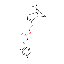 ChemSpider 2D Image | 2-(6,6-Dimethylbicyclo[3.1.1]hept-2-en-2-yl)ethyl (4-chloro-2-methylphenoxy)acetate | C20H25ClO3