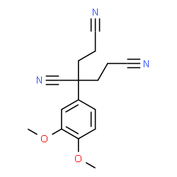 ChemSpider 2D Image | 4-Cyano-4-(3,4-dimethoxy-phenyl)-heptanedinitrile | C16H17N3O2