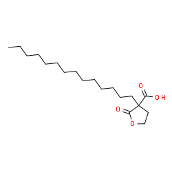 ChemSpider 2D Image | 2-Oxo-3-tetradecyltetrahydro-3-furancarboxylic acid | C19H34O4
