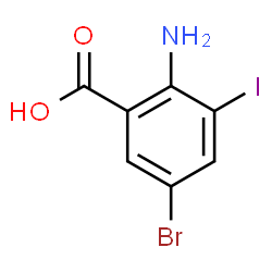 ChemSpider 2D Image | 2-Amino-5-bromo-3-iodobenzoic acid | C7H5BrINO2