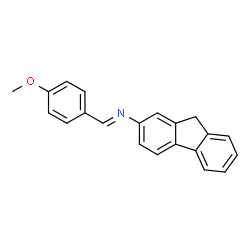 ChemSpider 2D Image | N-(9H-Fluoren-2-yl)-1-(4-methoxyphenyl)methanimine | C21H17NO