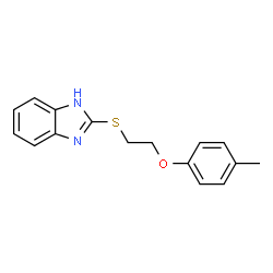 ChemSpider 2D Image | 2-{[2-(4-Methylphenoxy)ethyl]sulfanyl}-1H-benzimidazole | C16H16N2OS