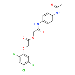 ChemSpider 2D Image | 2-[(4-Acetamidophenyl)amino]-2-oxoethyl (2,4,5-trichlorophenoxy)acetate | C18H15Cl3N2O5