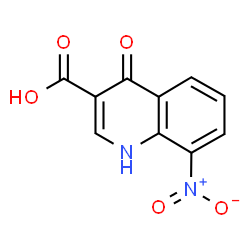 ChemSpider 2D Image | 4-hydroxy-8-nitroquinoline-3-carboxylic acid | C10H6N2O5