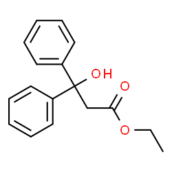 ChemSpider 2D Image | Ethyl 3-hydroxy-3,3-diphenylpropanoate | C17H18O3