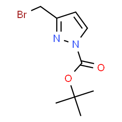 ChemSpider 2D Image | tert-Butyl 3-(bromomethyl)-1H-pyrazole-1-carboxylate | C9H13BrN2O2