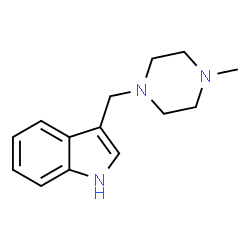 ChemSpider 2D Image | 3-(4-methyl-piperazin-1-ylmethyl)-1h-indole | C14H19N3