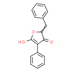 ChemSpider 2D Image | 2-Benzylidene-5-hydroxy-4-phenyl-3(2H)-furanone | C17H12O3