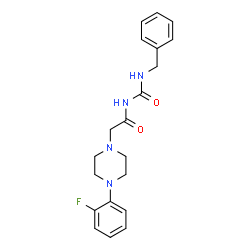 ChemSpider 2D Image | N-(Benzylcarbamoyl)-2-[4-(2-fluorophenyl)-1-piperazinyl]acetamide | C20H23FN4O2