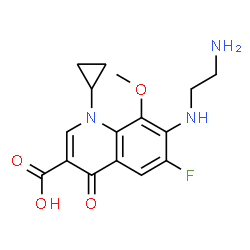 ChemSpider 2D Image | Despropylene Gatifloxacin | C16H18FN3O4