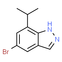 ChemSpider 2D Image | 5-Bromo-7-isopropyl-1H-indazole | C10H11BrN2