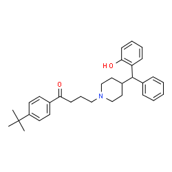 ChemSpider 2D Image | 4'-tert-Butyl-4-(4-(hydroxybenzhydryl)piperidino)butyrophenone | C32H39NO2