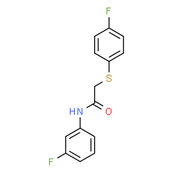 ChemSpider 2D Image | N-(3-Fluorophenyl)-2-[(4-fluorophenyl)sulfanyl]acetamide | C14H11F2NOS