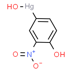 ChemSpider 2D Image | Hydroxy(4-hydroxy-3-nitrophenyl)mercury | C6H5HgNO4