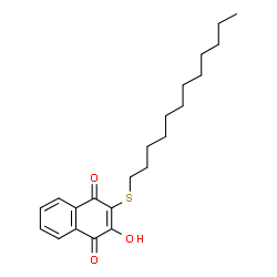 ChemSpider 2D Image | 2-(Dodecylsulfanyl)-3-hydroxynaphthoquinone | C22H30O3S
