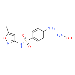 ChemSpider 2D Image | 4-Amino-N-(5-methyl-1,2-oxazol-3-yl)benzenesulfonamide - hydroxylamine (1:1) | C10H14N4O4S