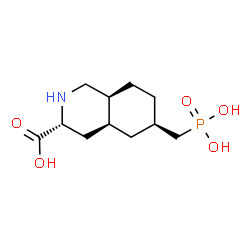 ChemSpider 2D Image | (3R,4aS,6R,8aS)-6-(Phosphonomethyl)decahydro-3-isoquinolinecarboxylic acid | C11H20NO5P