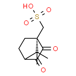 ChemSpider 2D Image | [(1S)-7,7-Dimethyl-2,3-dioxobicyclo[2.2.1]hept-1-yl]methanesulfonic acid | C10H14O5S