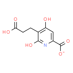 ChemSpider 2D Image | 5-(beta-Carboxyethyl)-4,6-dihydroxypicolinate | C9H8NO6