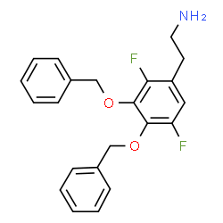 ChemSpider 2D Image | Benzeneethanamine, 3,4-dibenzyloxy-2,5-difluoro- | C22H21F2NO2