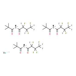 ChemSpider 2D Image | Europium(3+) tris(6,6,7,7,8,8,8-heptafluoro-2,2-dimethyl-3,5-dioxooctan-4-ide) | C30H30EuF21O6