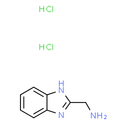 ChemSpider 2D Image | 2-(Aminomethyl)benzimidazole dihydrochloride | C8H11Cl2N3