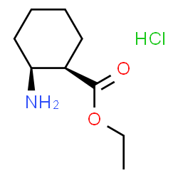 ChemSpider 2D Image | Ethyl (1R,2S)-2-aminocyclohexanecarboxylate hydrochloride (1:1) | C9H18ClNO2