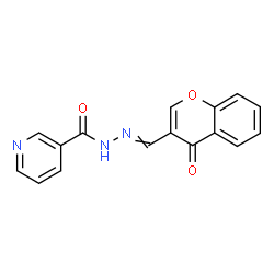 ChemSpider 2D Image | N'-[(4-Oxo-4H-chromen-3-yl)methylene]nicotinohydrazide | C16H11N3O3