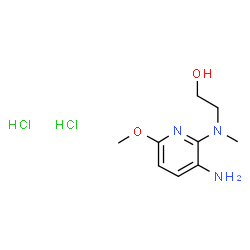ChemSpider 2D Image | 2-((3-Amino-6-methoxy-2-pyridyl)methylamino)ethanol dihydrochloride | C9H17Cl2N3O2
