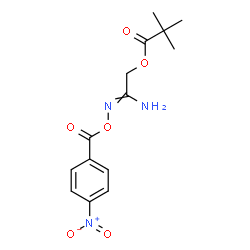 ChemSpider 2D Image | 2-Amino-2-{[(4-nitrobenzoyl)oxy]imino}ethyl pivalate | C14H17N3O6