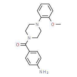 ChemSpider 2D Image | (4-Aminophenyl)(4-(2-methoxyphenyl)piperazino)methanone | C18H21N3O2