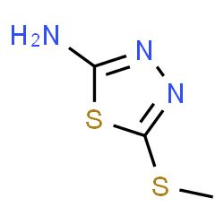ChemSpider 2D Image | 5-(methylthio)-1,3,4-thiadiazol-2-amine | C3H5N3S2