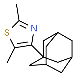 ChemSpider 2D Image | 4-Adamantan-1-yl-2,5-dimethyl-thiazole | C15H21NS