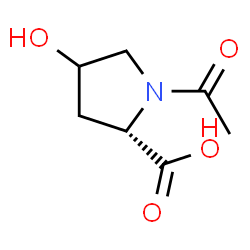 ChemSpider 2D Image | 1-Acetyl-4-hydroxy-L-proline | C7H11NO4