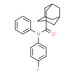 ChemSpider 2D Image | N-(4-Fluorophenyl)-N-phenyl-1-adamantanecarboxamide | C23H24FNO