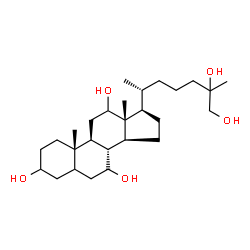 ChemSpider 2D Image | Cholestane-3,7,12,25,26-pentol | C27H48O5