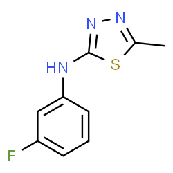 ChemSpider 2D Image | N-(3-Fluorophenyl)-5-methyl-1,3,4-thiadiazol-2-amine | C9H8FN3S