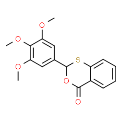 ChemSpider 2D Image | 2-(3,4,5-Trimethoxyphenyl)-4H-3,1-benzoxathiin-4-one | C17H16O5S