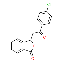 ChemSpider 2D Image | 3-[2-(4-Chlorophenyl)-2-oxoethyl]-1(3H)-isobenzofuranone | C16H11ClO3