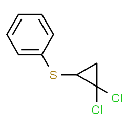 ChemSpider 2D Image | 2,2-DICHLOROCYCLOPROPYL PHENYL SULFIDE | C9H8Cl2S