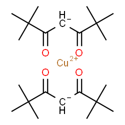 ChemSpider 2D Image | Copper(2+) bis(2,2,6,6-tetramethyl-3,5-dioxoheptan-4-ide) | C22H38CuO4
